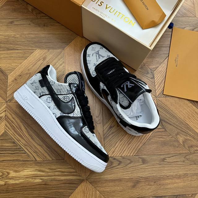 LV X Nike co-branded low-top casual sneakers, sandwich mesh breathable top layer