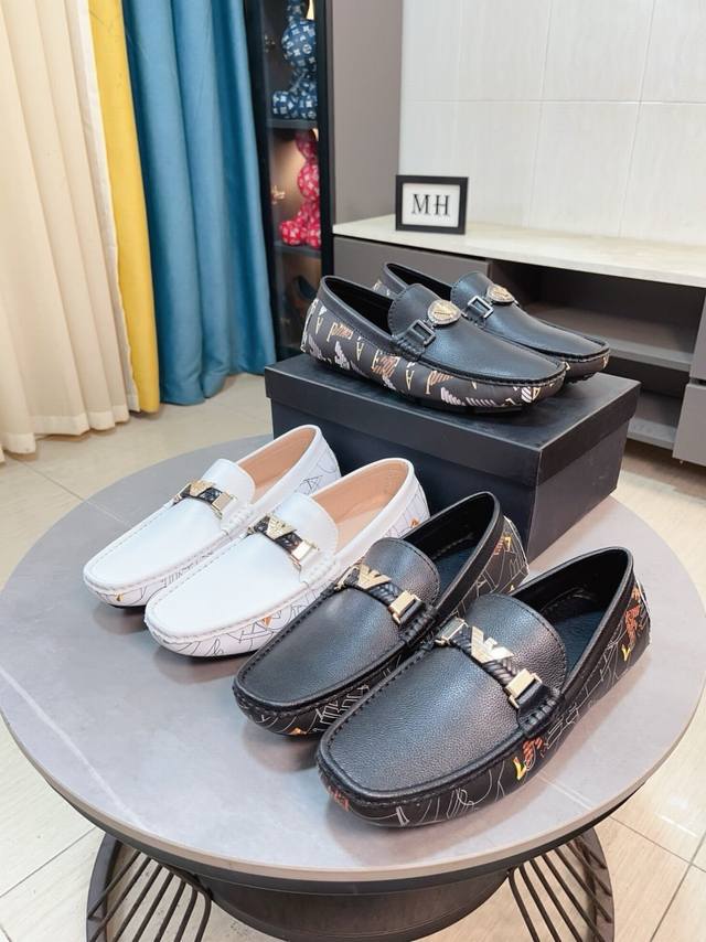 Factory Price P Armani's casual slip-on shoes are made of imported cowhide. Impo