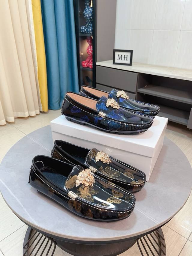 Factory Price P Versace New Casual Shoes, Official Website 1:1, Imported cowhide
