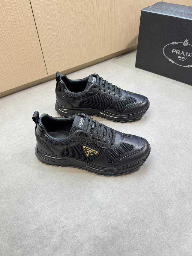 Prada -High-end quality original casual sports shoes -Upper: imported Nappa calf