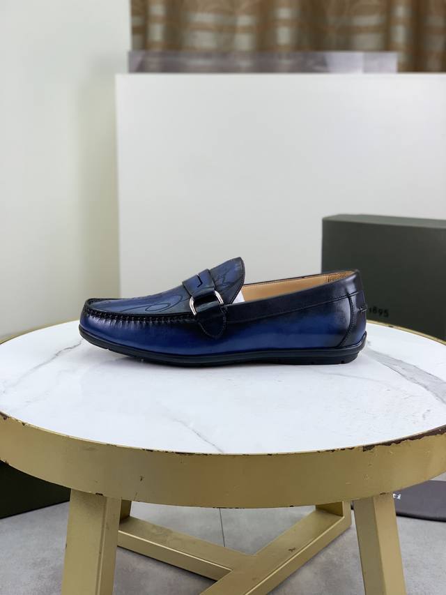 Factory P Price P Berluti 2025 new style loafers are coming. Imported cowhide ma