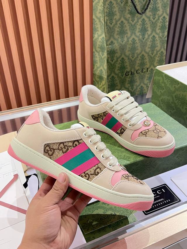 Gucci dirty shoes are of top factory P quality, one-to-one with the counter, imp