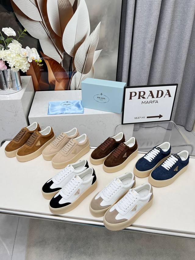 New Prada factory price PP: Prada Prada's latest thick-soled platform shoes tria