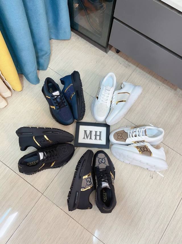 Factory Price P Gucci's new lace-up casual men's shoes are launched first, the m