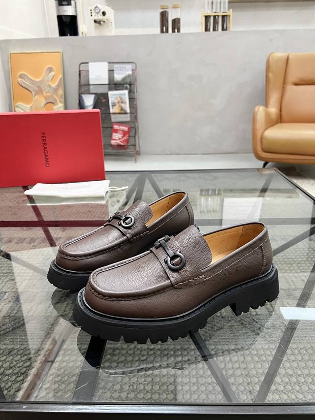 F Top Purchasing Philippine Street God Casual Thick-soled Slip-on Leather Shoes