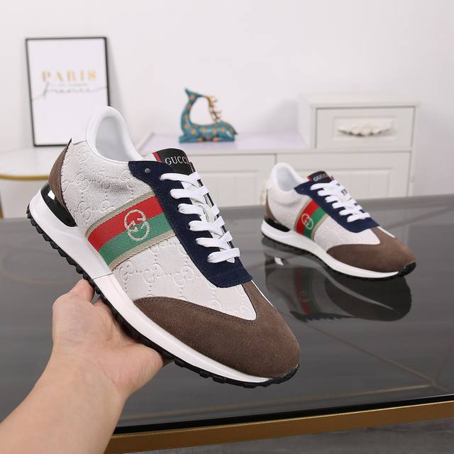 New spring models are here again! Gucci sports men's shoes Gucci fashion casual