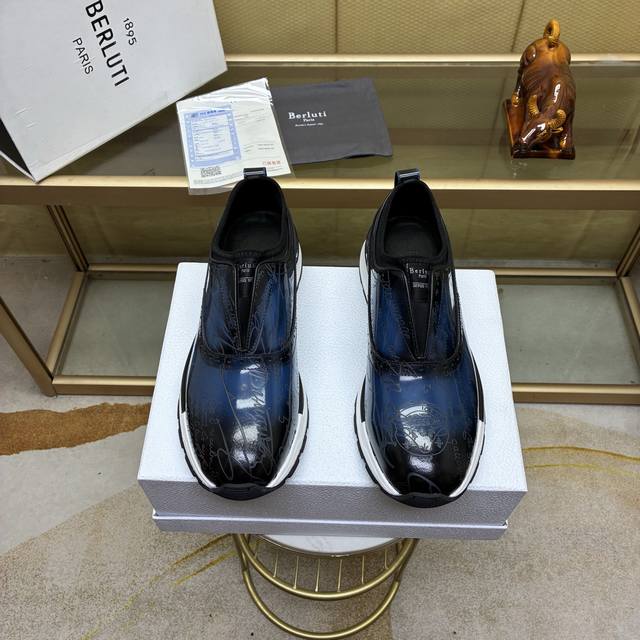 Berluyi 25 years newest shoe upper made of Italian imported calfskin, original m