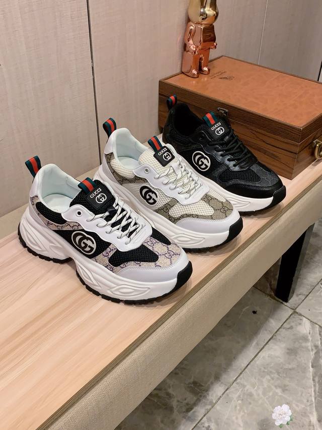 New Style: Factory Price Gucci* Latest Hot Sneakers, Top Brand Luxury ~ Purchasi