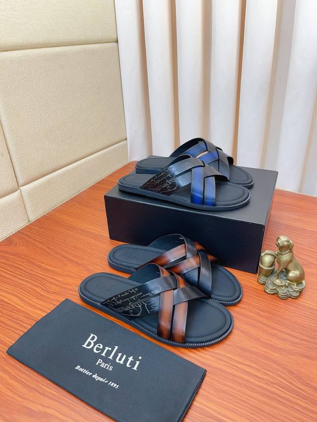 Price: High-quality Berluti new slippers are coming. Imported cowhide material i