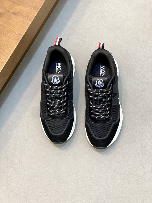 Moncler men's sneakers, made of imported breathable mesh, neoprene and other mat