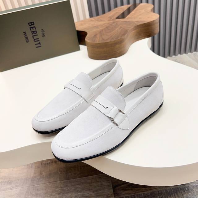 Berlui handmade men's leather shoes, imported from Italy, cowhide surface, calfs