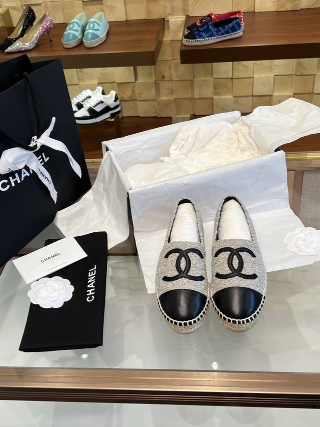 Chane* Spring Espadrilles Fisherman Shoes Chanel Classic Style! Exclusive purcha
