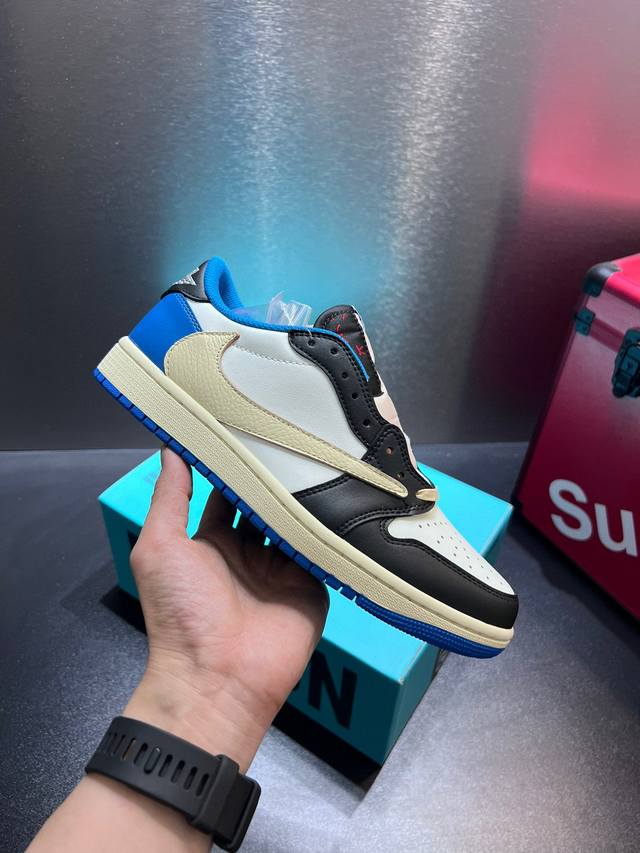 Aj1 Travis Scott x Air Jordan 1 "Reverse Mocha" Aj1 Joe 1 Ts Lightning Joint Inv