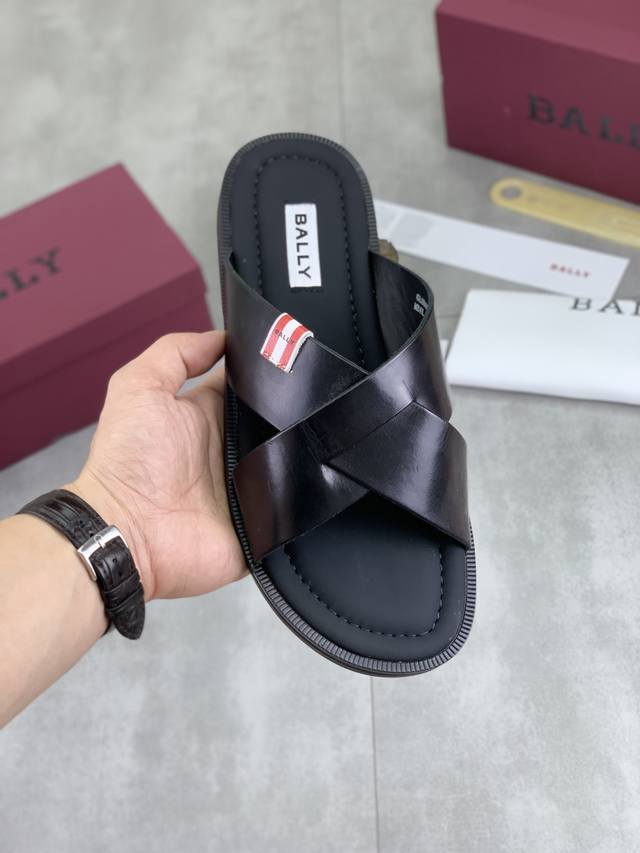 Factory P price P real price Bally new men's casual slippers series! Review Glob