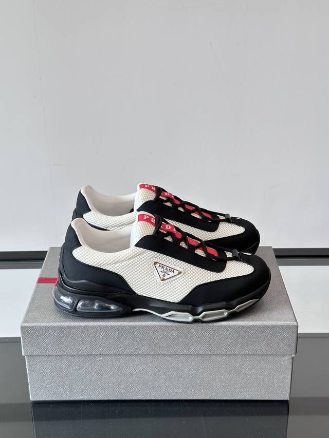 Prad's latest air-cushioned leather sports casual shoes, a reinterpretation of t