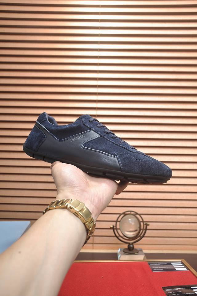 Factory price P Prada couple casual shoes, original 1:1 development, high-merced