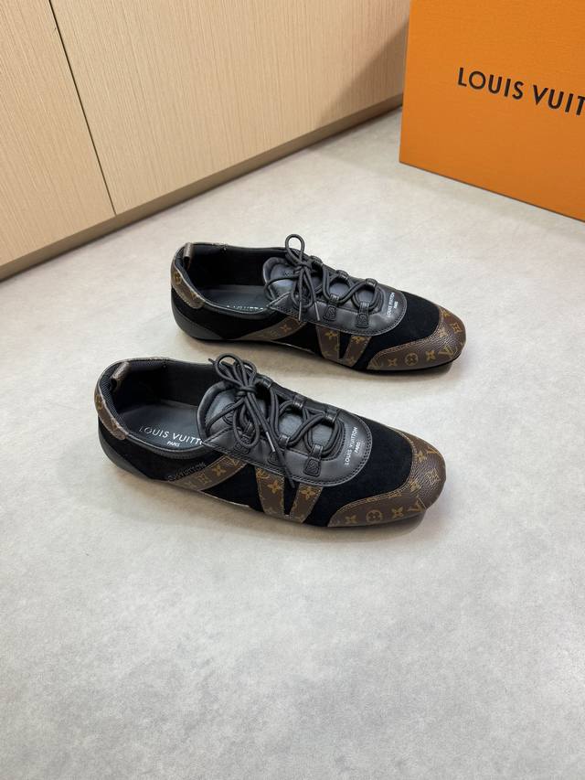Louis Vuitton -High-end quality original casual sports shoes -Upper: Nappa calfs