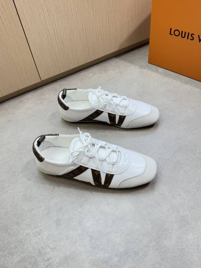 Louis Vuitton -High-end quality original casual sports shoes -Upper: Nappa calfs