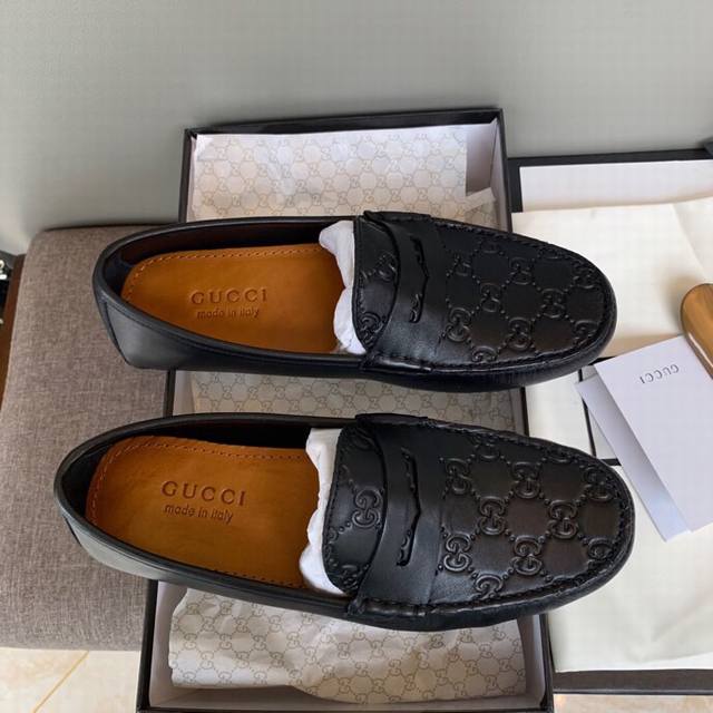 Original quality Gucci Gucci counter new pure handmade driving shoes for men, to