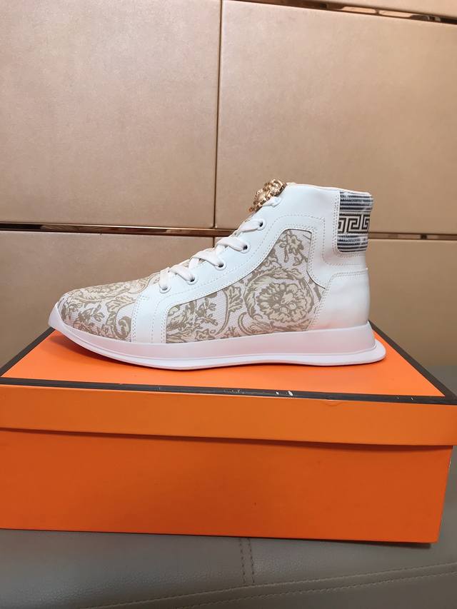 Factory Price Versace Men's High Top New Latest Hot Casual Shoes, Top Brand Luxu