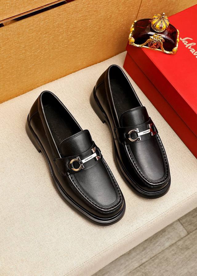 Product trademark: Ferragamo casual leather shoes Regular size: 38-44 45.46 Cust