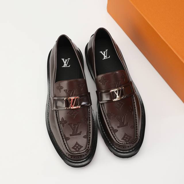 L size: 39-44 38.45 custom made original Lv official website men's casual leathe