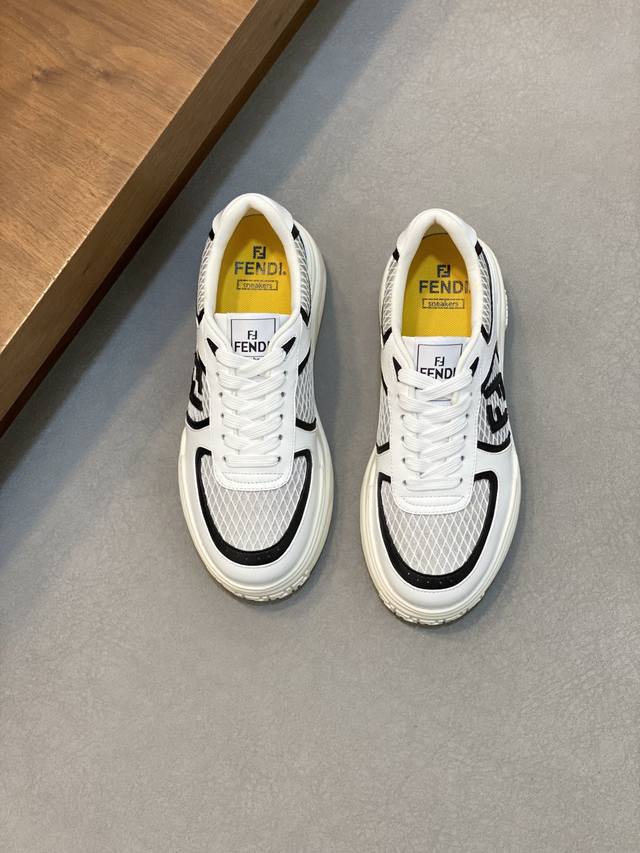 Fendi -High-end quality original casual sports shoes -Upper: Nappa calfskin stit