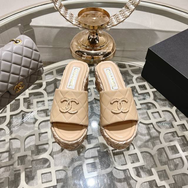Top version Chane* 2025Ss Chanel spring and summer new hot thick-soled casual sl