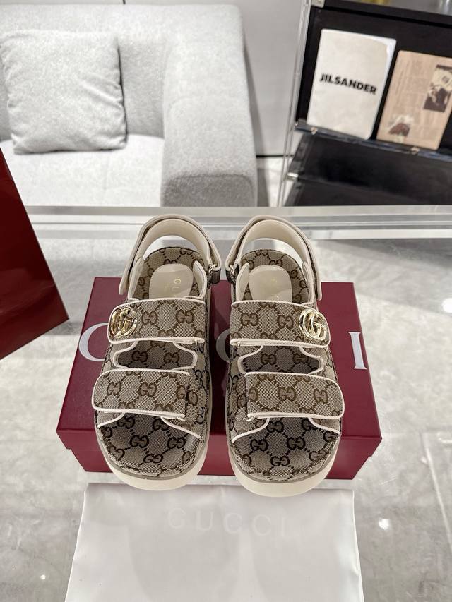 Factory P price women's shoes sports original Gucci double G women's Velcro sand