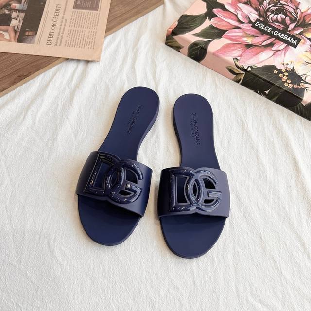 New Arrival - Exclusive Dg 1:1 replica New 3D Logo flat slippers Perfect details