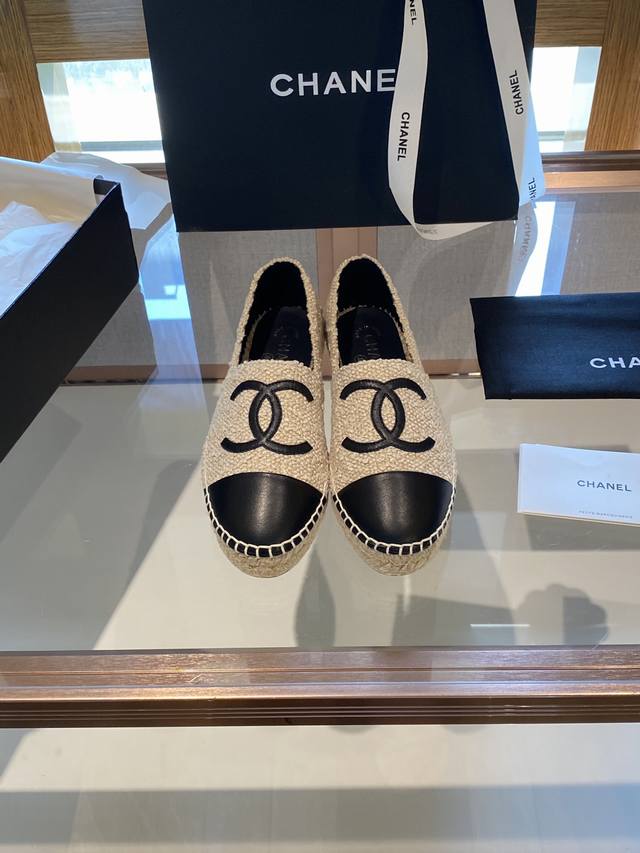 Chane* Spring and Summer new product Espadrilles fisherman shoes, Chanel classic