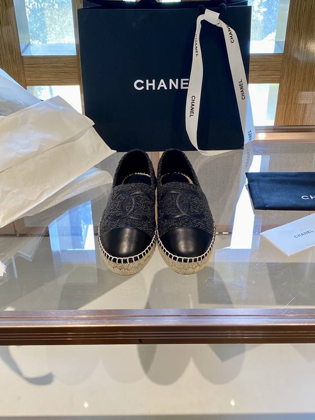Chane* Espadrilles, new spring and summer products, Chanel classic style! Exclus