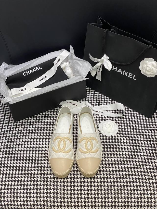 Chane* Spring Espadrilles Fisherman Shoes Chanel Classic Style! Exclusive purcha