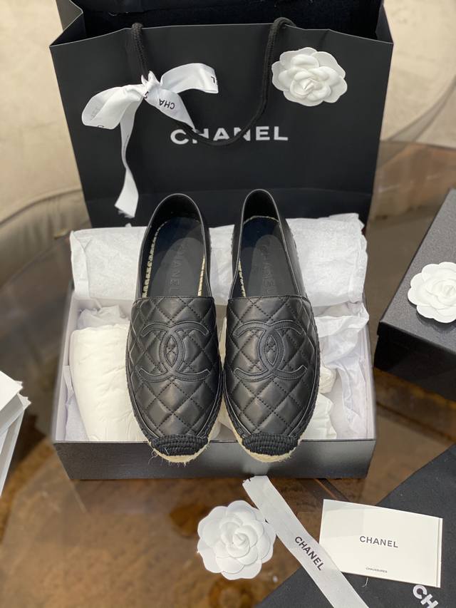 Chane* New Spring Espadrilles Fisherman Shoes Chanel Classic Style! Exclusive pu