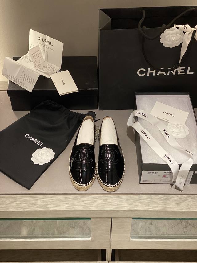 Chane* Spring new product Espadrilles fisherman shoes, Chanel classic style! Exc