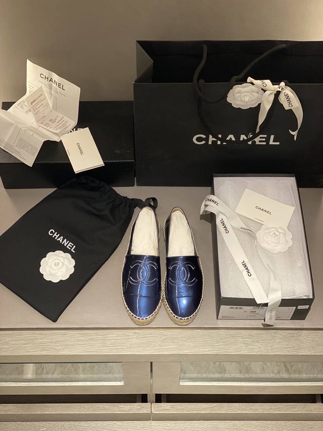 Chane* Spring new product Espadrilles fisherman shoes, Chanel classic style! Exc