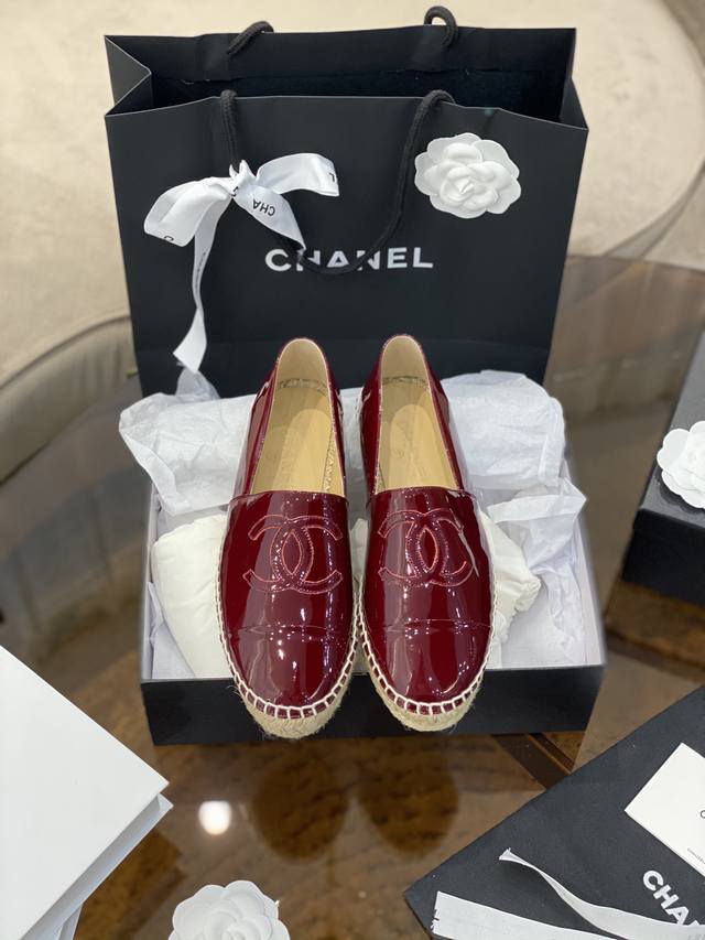 Chane* Spring new product Espadrilles fisherman shoes, Chanel classic style! Exc