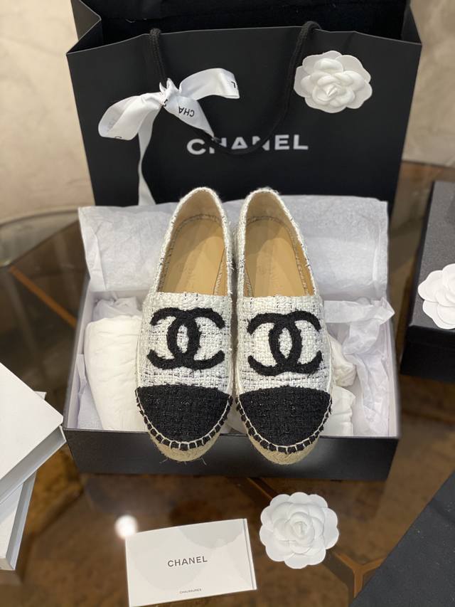 Chane* Classic Spring and Summer Espadrilles Fisherman Shoes Chanel Classic Styl