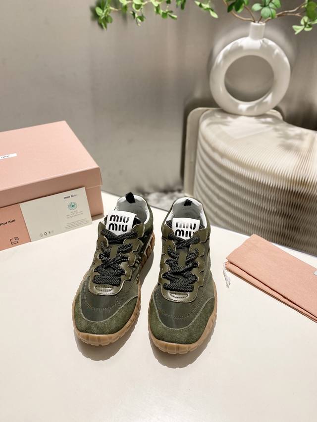 Factory Miu Miu 2025 Forrest Gump casual shoes sneakers spring and summer new mo