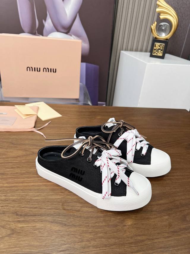 Miu Miu 2025 spring and summer fashion new products, thick-soled, lightweight an