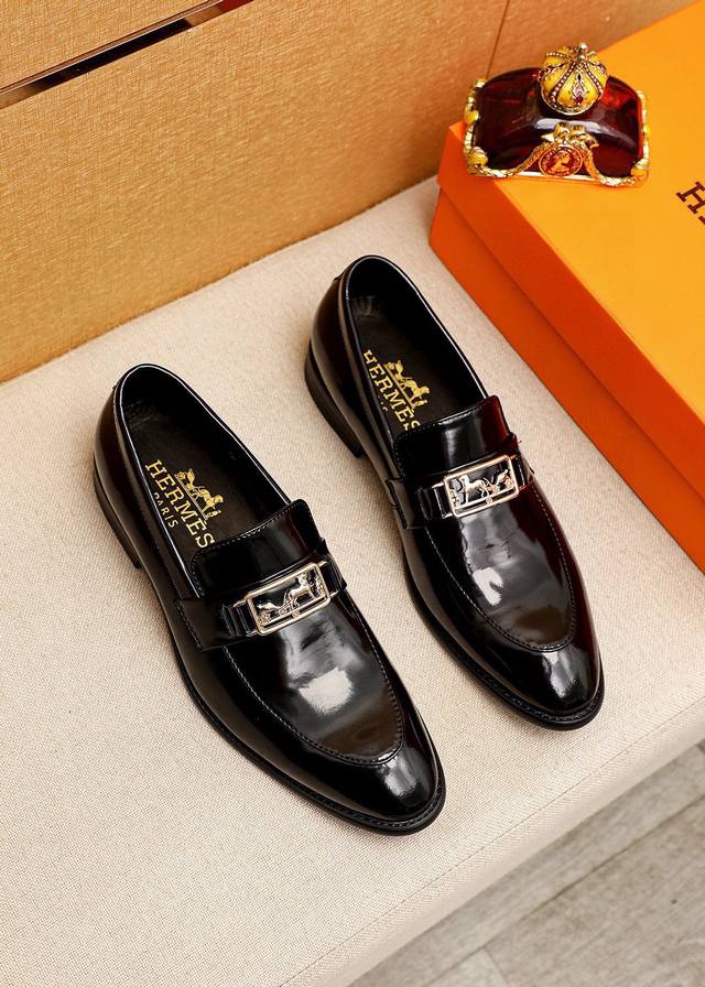 Product trademark: Hermes Hermes casual leather shoes Regular size: 39-44 38.45.