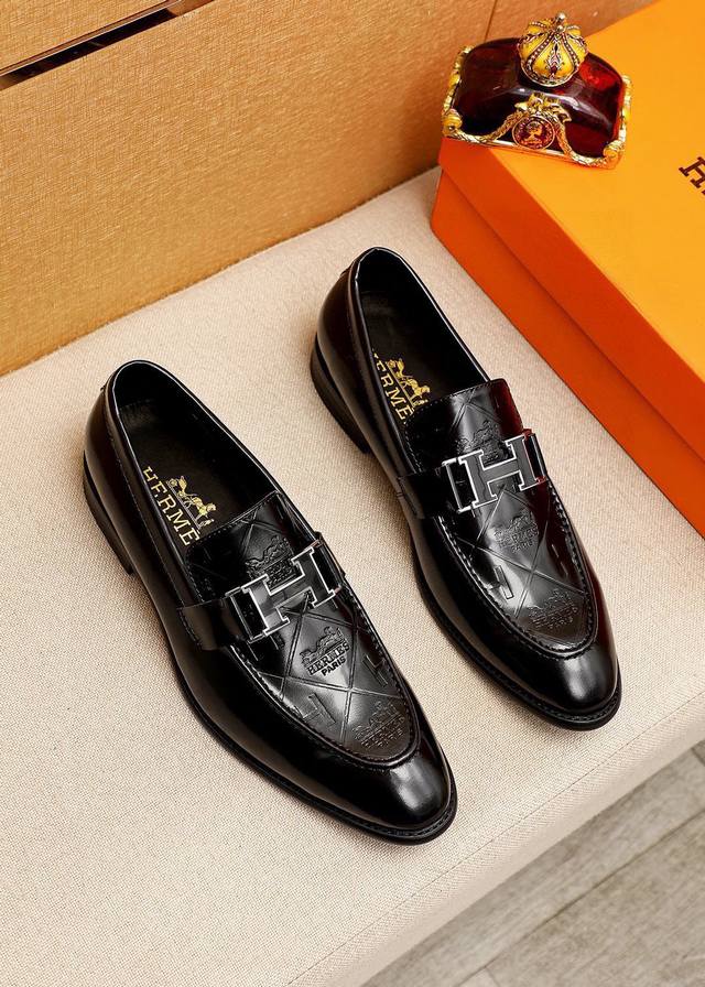 Product trademark: Hermes Hermes casual leather shoes Regular size: 39-44 38.45.