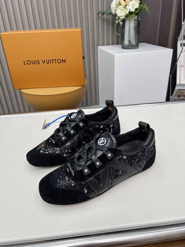 Factory top version Lv Louis Vuitton L's latest Sneakerina series ballet sneaker