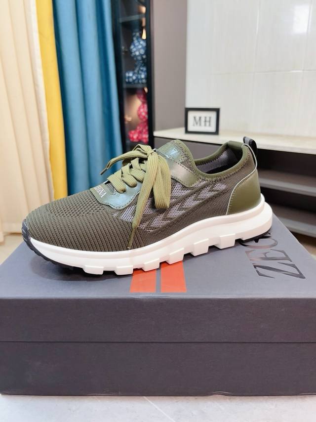 Factory Price P High-end quality Zegna* Zegan* low-top casual shoes 38-44 can be