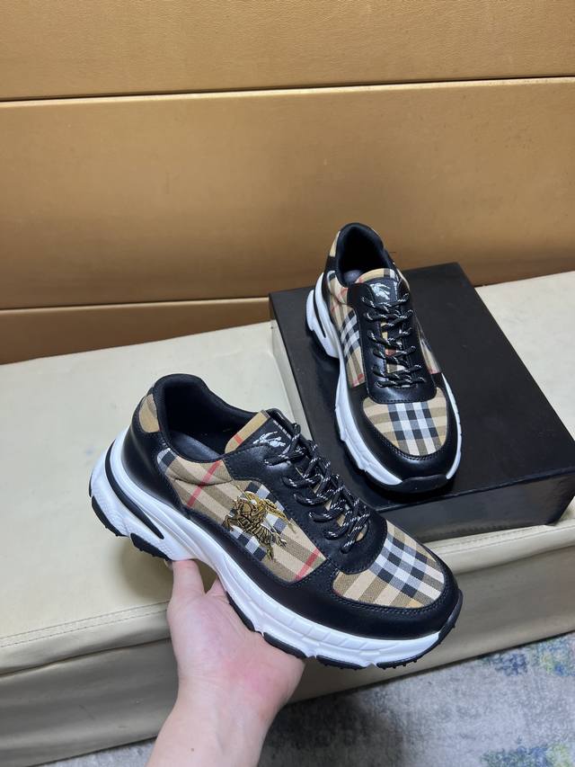 P Burberry original quality. ~ Unique modern style sports shoes. A must-have cas