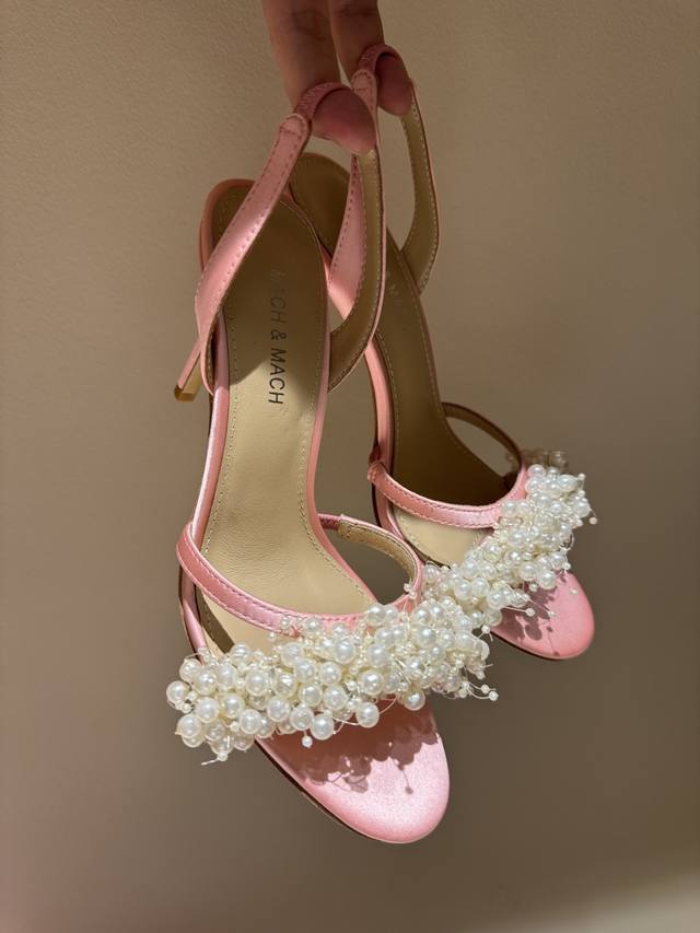 2025 summer new products & pearl-decorated high-heeled sandals Beautiful princes