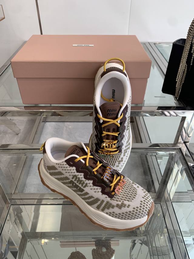 Accessories 45 Miu Miu 2025 latest American daddy shoes sneakers~ A must-have fo