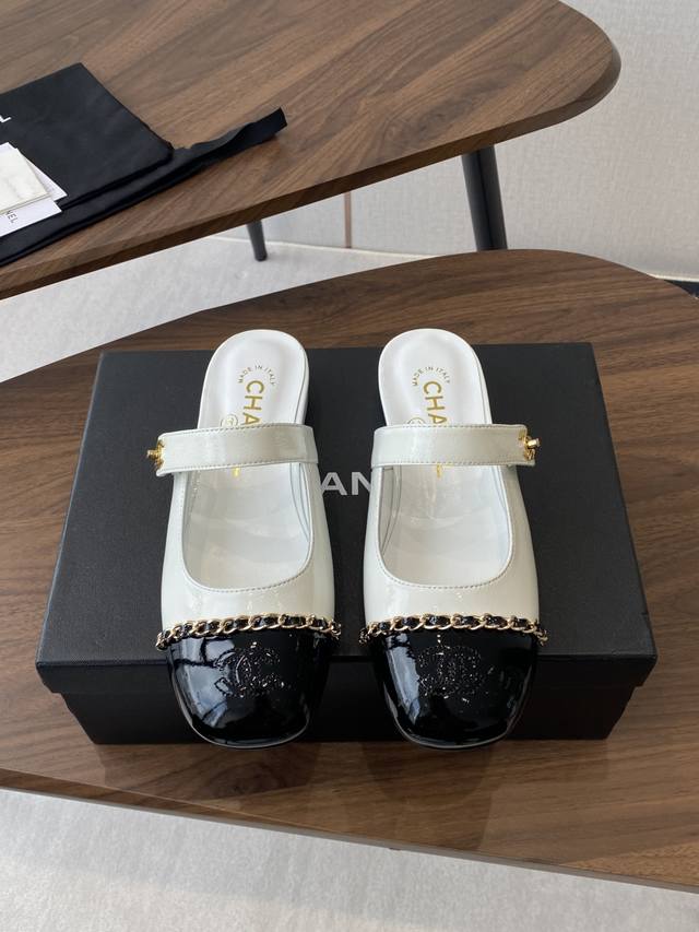 Chanel 25Ss spring and summer shoes Mary Jane half-slip is like a necklace on th