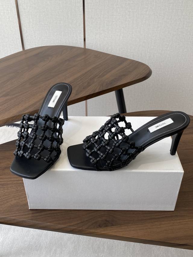 Flat P High Heel Toteme 25 Spring and Summer New Minimalist Braided Flat Stilett
