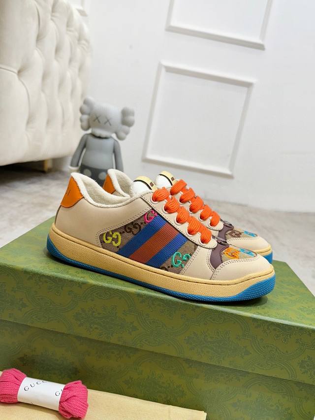 Gucci newly upgraded Gucci dirty shoes couple style Early spring new Gg series o